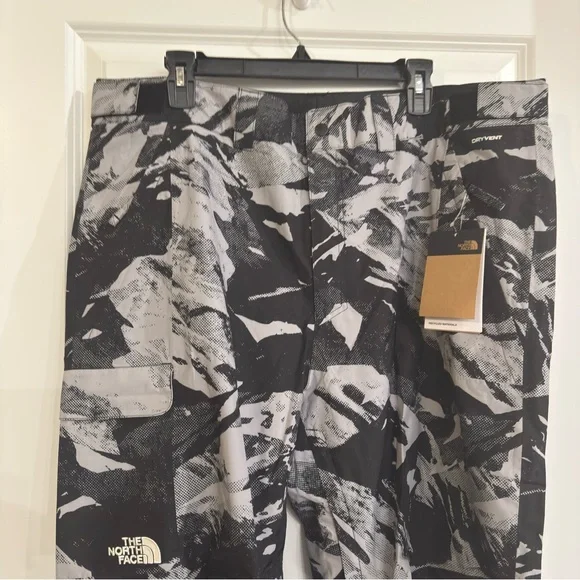 The North Face Freedom Ski Snow Pants in Tonal Mountainscape Print